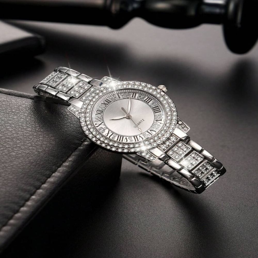 Reloj Mujer con Piedras de Cristal y Cuarzo shein y temu